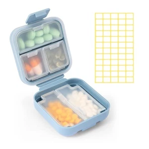 Daily Pill Organizer 5 Compartments Portable Moisture Proof Small Pill Case f... - Picture 1 of 4