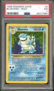 1999 Pokemon Base Set Blastoise holo #2 PSA 7 NM - Picture 1 of 2