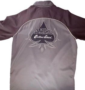 Camisa Harley Davidson Abotonada Para Hombre Gris MEDIANO "Velocidad Personalizada" Mangas Cortas - Imagen 1 de 8