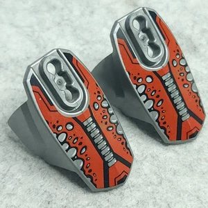 Lego 90639pb017 flach silber x2 Hero Factory Rüstung Größe 5 Wirbelsäulenmuster roher Kiefer - Bild 1 von 5