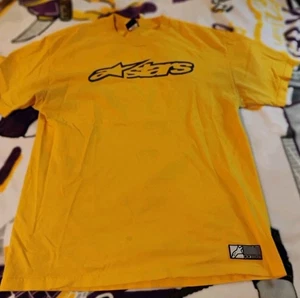 Alpinestars Shirt Herren Large Gelb Kurzarm Grafik Moto Tee Racing - Bild 1 von 5