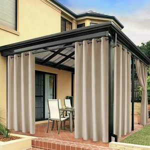 Wasserdichte Outdoor Vorhänge für Terrasse Ösen Sichtschutz Vorhänge für Veranda Pavillon  - Bild 1 von 12