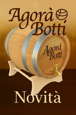 Botte in ROVERE 10 Litri con Rubinetto PLASTICA e LOGO a Fuoco Personalizzato - Bild 1 von 4