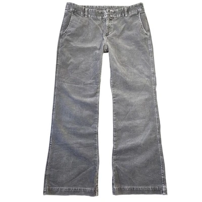 Calça bootcut Eddie Bauer feminina cinza veludo 12 cintura baixa ao ar livre granola menina - Imagem 1 de 4