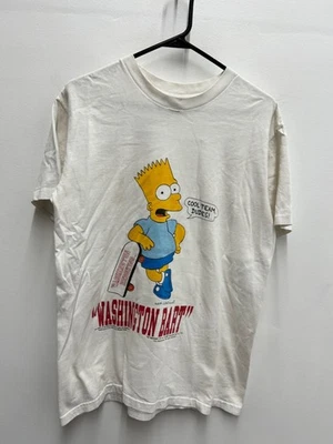 Camiseta De Colección Años 90 Washington Redskins Commanders Bart Simpsons Gráfica Nuez moscada L Foto 1 de 4