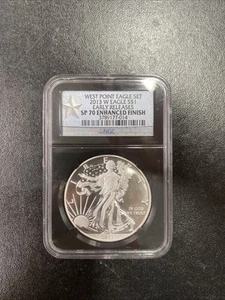 2013 West Point Eagle Set SP 70 Enhanced Finish Silver Coin - Picture 1 of 2