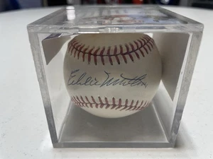 Eddie Mathews Autographed Signed Baseball W/ JSA COA & CASE - Picture 1 of 5