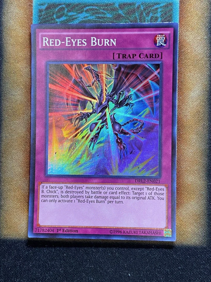 Yugioh Red-Eyes Burn DRL2-EN021 Super Rare 1st Ed LP - Image 1 of 1