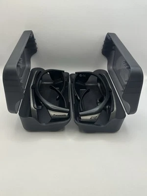 Panasonic TY-EW3D10 Full HD 3D Glasses With Case Untested Lot of 2 - Image 1 of 4