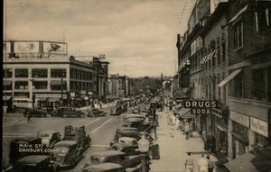 Danbury,CT Main Street,Drugs,Soda Sign c1940 Fairfield County Connecticut - Picture 1 of 2