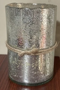 Himalaya handgefertigte Kerze Tabakrinde Quecksilber Glas Behälter 7,5" - Bild 1 von 6