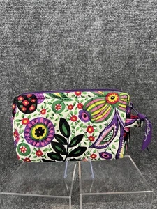 Vera Bradley Small Plastic Lined Cosmetic Bag 7”x 5”x 1.5” Viva La Vera Pattern - Picture 1 of 9