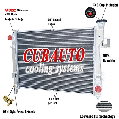 Upgrade 2 Rows Radiator For 2004-2009 2007 Dodge Ram 1500 2500 3500 5.7L Hemi V8 Foto 1 de 4