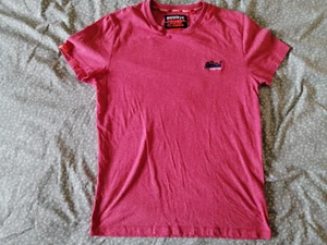 Superdry mens t shirt, size L, pink, cotton, polyester - Picture 1 of 4