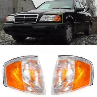 For Mercedes Benz C ClassW202 1994-2000 Turn Signal Corner Light Headlight Pair - Image 1 of 3