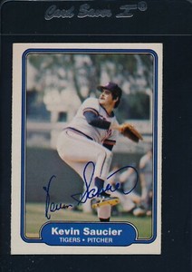 1982 Fleer #275 Kevin Saucier Tigers Signed Auto *27035