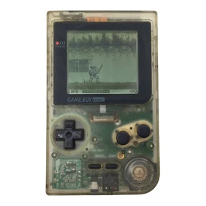 Nintendo Gameboy Bolsillo Transparente Modelo MGB-001 Probado y Funcionando Sin Cubierta de Batería - Imagen 1 de 3