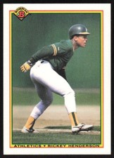1990 Bowman Rickey Henderson #457 Oakland Athletics