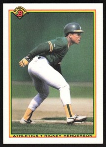 1990 Bowman Rickey Henderson #457 Oakland Athletics
