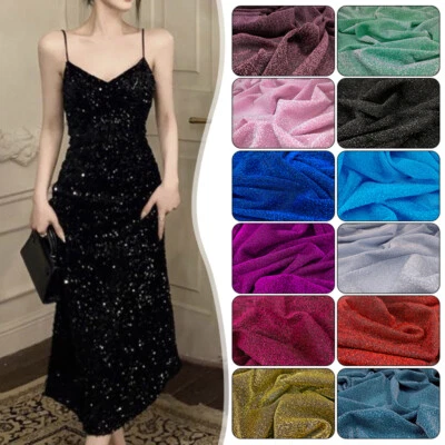 Cortina de tela brillante brillante para fiesta de boda material hecho a mano 50*150 cm Foto 1 de 4