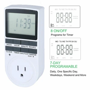 120V 15A Stecker großes LCD Display in programmierbare digitale Zeitschaltuhr 24h 7 Tage - Bild 1 von 12