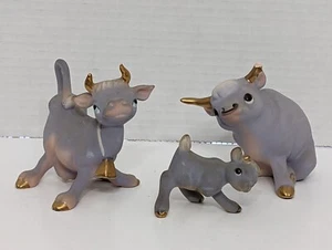 Vintage Freeman McFarlin Original El Monte Calif Purple Cow Bull And Calf - Picture 1 of 7