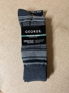 George Nylon Fashion Crew Socks Size 6-12 3 Pair Pack - Picture 1 of 2