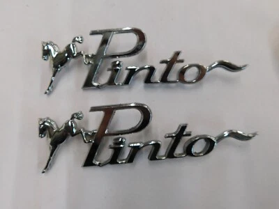 NOS OEM Ford 1975 1980 Pinto Fender Emblems Scripts 1976 1977 1978 1979 Ornament - Image 1 of 4