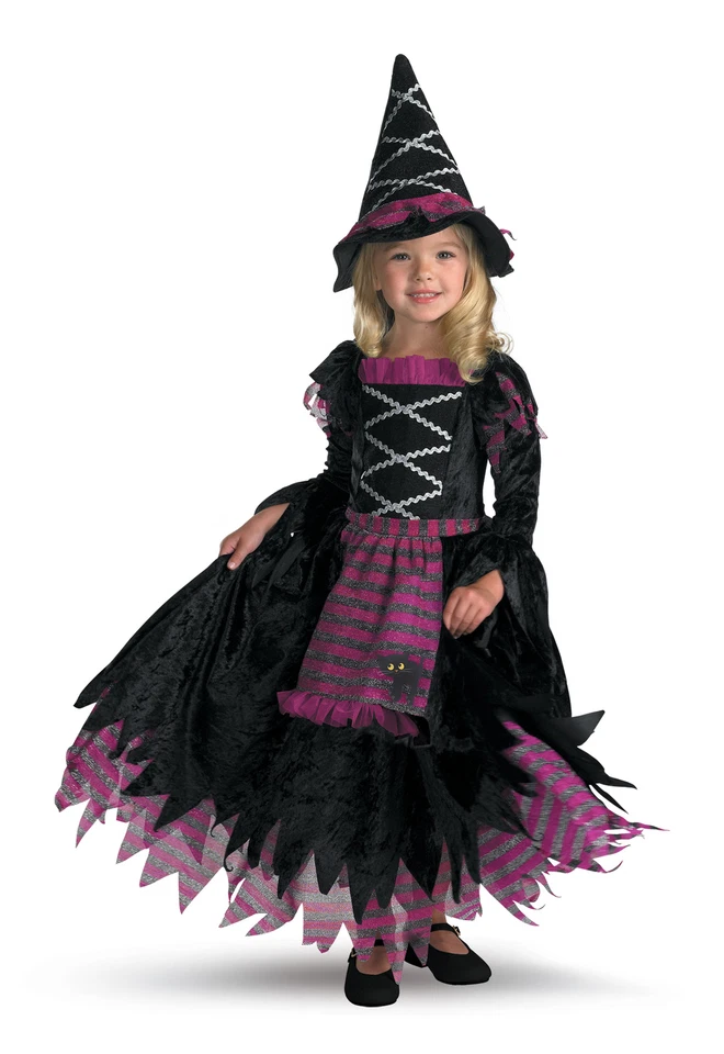 Fairy Tale Witch Child Girls Costume Halloween Fancy Dress Up Disguise - Image 1 of 1