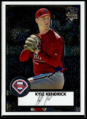 2007 Topps Rookie 1952 Edition Chrome #TCRC79 Kyle Kendrick SN - Image 1 of 2