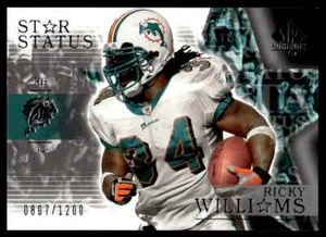 2003 SP AUTHENTIC STAR STATUS Ricky Williams /1200 Miami Dolphins #128 R42 - Picture 1 of 2