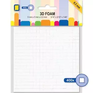 JEJE 5mm x 5mm Square 3D Double Sided Sticky Foam Pads - Picture 1 of 11