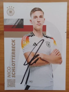 Tarjeta de autógrafo original firmada a mano Nico Schlotterbeck DFB Germany T4 - Imagen 1 de 2