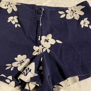 Express Junior blau & weiß Blumen Shorts Größe 7 - Bild 1 von 6