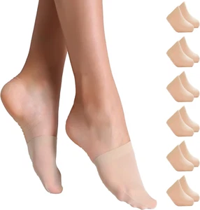 Yilanmy Toe Topper Socks Women 6 Pairs, No Show Liner Half Socks for Heels, Non- - Picture 1 of 12