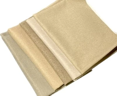 Blackout Curtain Lining Fabric Thermal 3Pass Lining Material Linen look 137cm - Image 1 of 4