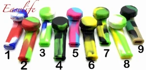 Pipa de silicona para fumar con tazón de metal (9 colores tú eliges) VENDEDOR DE EE. UU. - Imagen 1 de 6