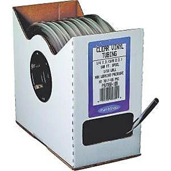 Tubo de vinilo transparente UDP T10004005 1/4ID X 3/8OD X 100 pies caja dispensadora Foto 1 de 1