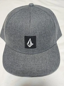 Volcom Adult Unisex V Square Adjustable Snapback Cap Hat Gray OSFM NWOT - Picture 1 of 9