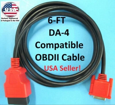Cable OBDII OBD2 de 6 pies compatible con DA-4 para escáner Snap On SOLUS EDGE EESC320 Foto 1 de 4