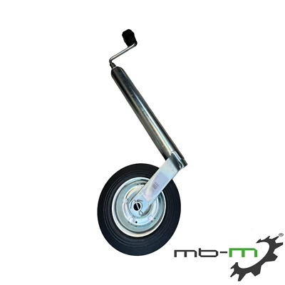 Anhänger Stützrad Bugrad 150KG Ø48mm mit Stahlfelge Caravan Trailer PKW Anhänger - Bild 1 von 4