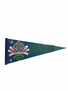 Vintage Brewers Team Pennant - Milwaukee Brewers Large Pennant Souvenir 30x12 - Picture 1 of 9