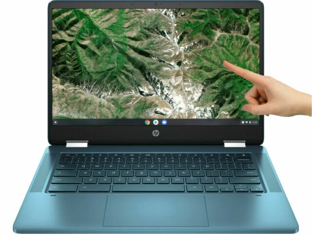 HP Chromebook x360 14a-ca0030wm 14 inch (64GB, Intel Celeron, 1.10 GHz, 4GB) Chromebook - Teal - 18W54UA