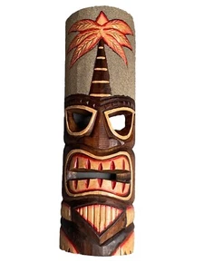 20" TIKI MASKE WANDHÄNGER HOLZ TIKI BAR HÄNGEND HOLZKUNST - Bild 1 von 1