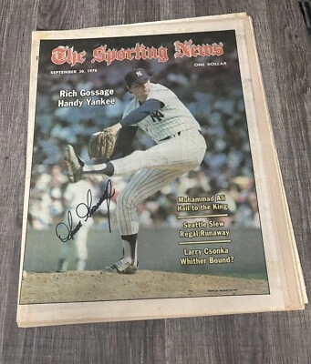 Rich Goose Gossage Signed Autographed 1978 Sporting News NY YANKEES - Image 1 of 2