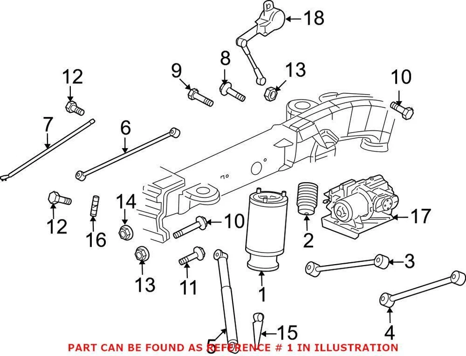 Muelle de suspensión neumática trasera original OEM 25815604 para Saab Foto 1 de 1
