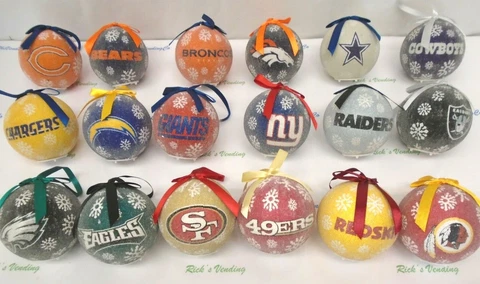 NFL Namesake Team Light Up Christmas Ball Ornaments LED Cover