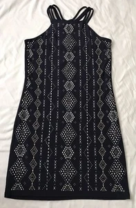WHITE HOUSE BLACK MARKET EMBELLISHED NICE NAVY DRESS SIZE S NWT - Picture 1 of 4