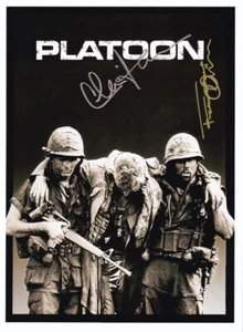 Foto autógrafa firmada a mano pelotón Charlie Sheen Francesco Quinn 8x12 certificado de autenticidad - Imagen 1 de 1