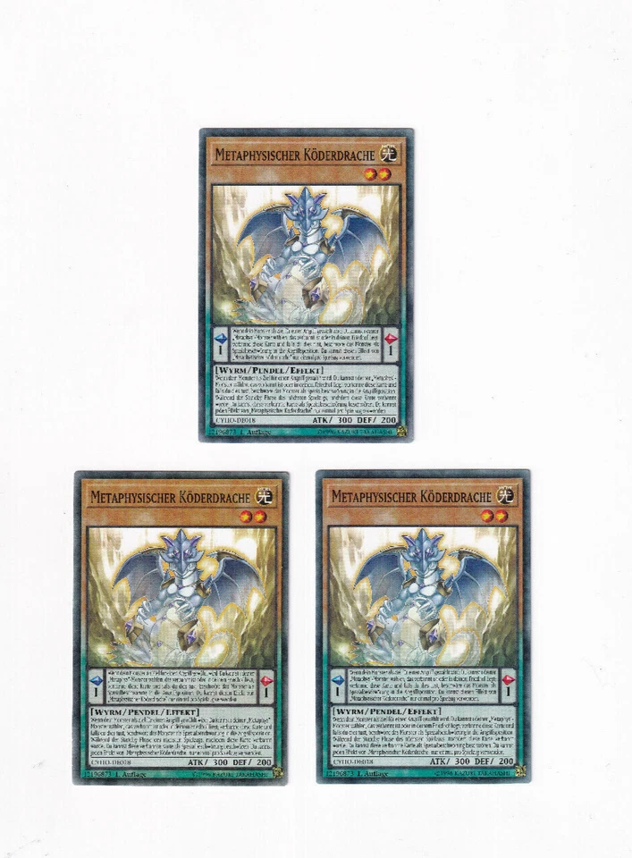 YuGiOh Playset CYHO-DE018 Metaphysischer Köderdrache Common 3x - Bild 1 von 1